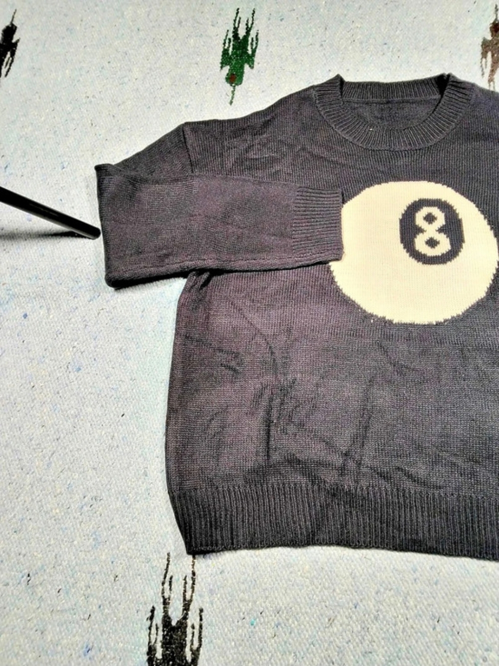 Edikted 8 Ball Oversized Chunky Knit Sweater Men's XXL